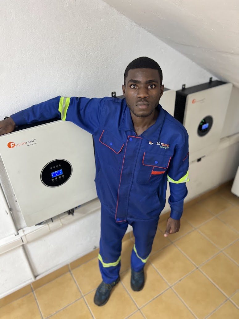 SmartSana technician in the STIHL plant room