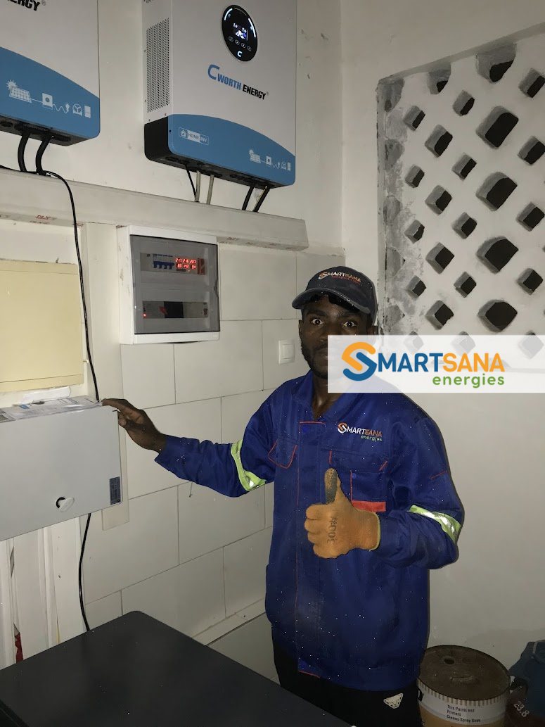 SmartSana technician after commissioning