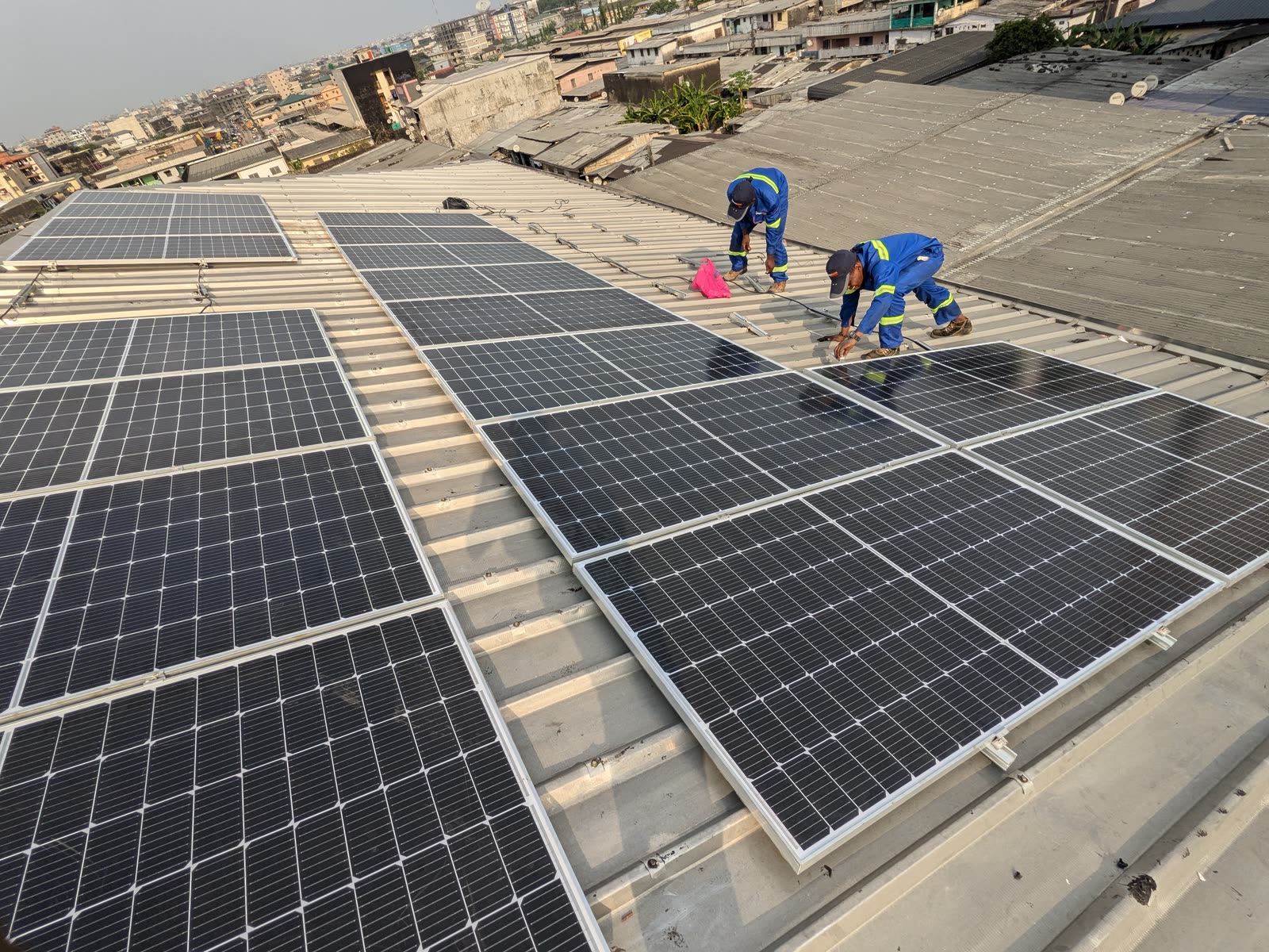 3-phase 30 kVA hybrid solar system for STIHL Central Africa: site photo 3