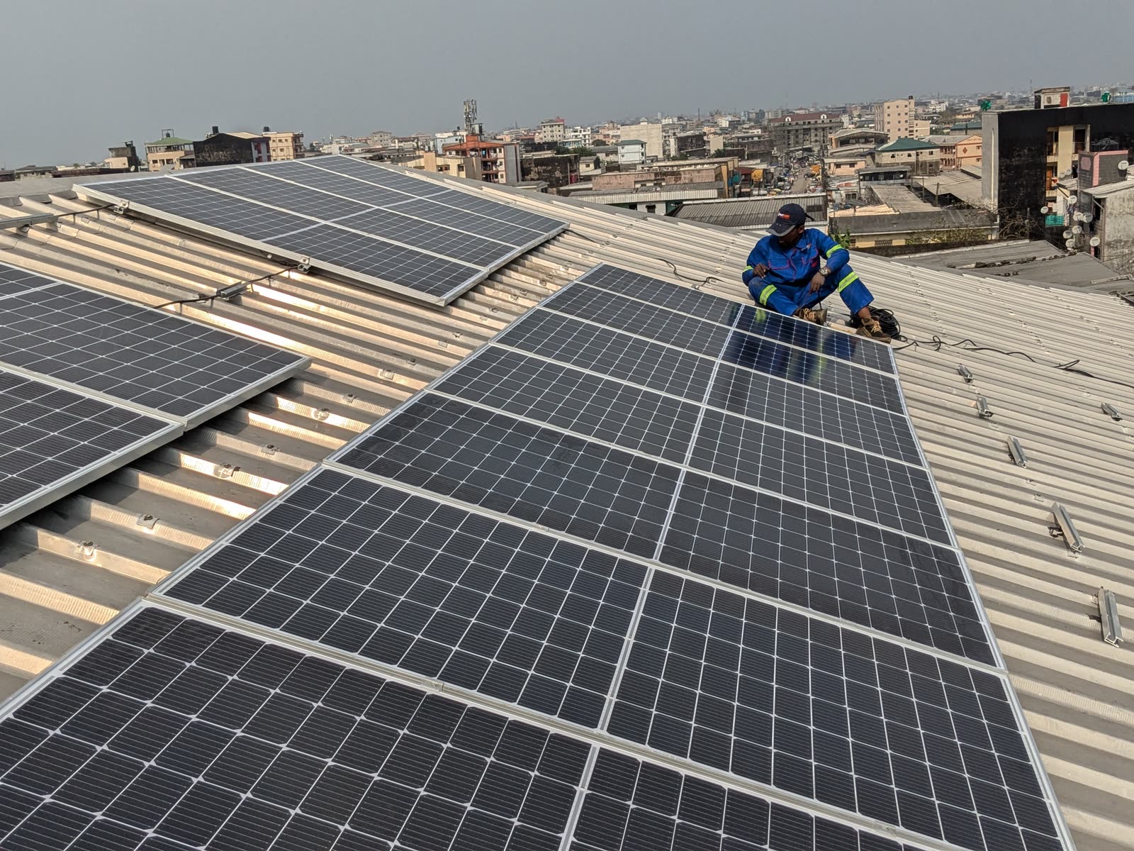 3-phase 30 kVA hybrid solar system for STIHL Central Africa: site photo 11